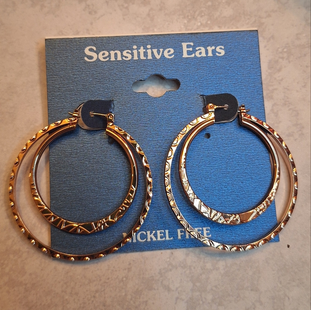 Gold and Silver Hoop Earrings for Sensitive Ears